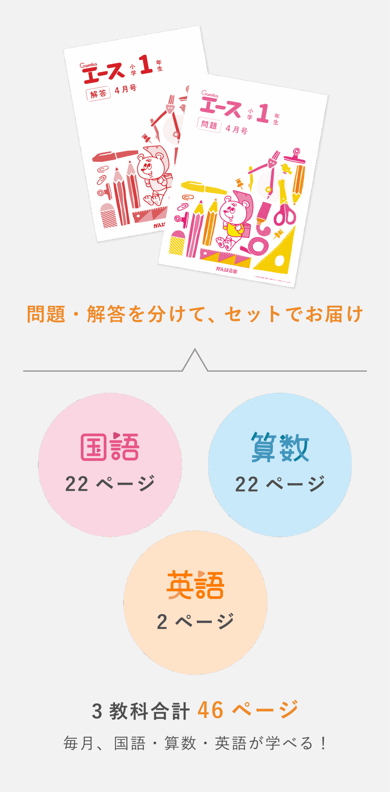 小学生教材エース | がんばる舎｜幼児・小学生の通信教材